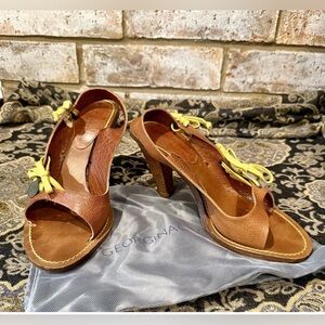 Georgina Goodman Italian Leather Heels Size 36 US 5.5